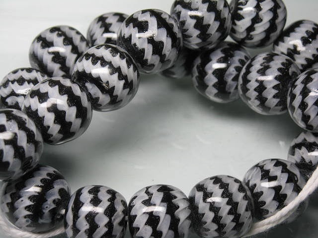TOKO-BEADS AG969N-16 Glass bead (strand) 20mm AG969N-16 大粒モザイクとんぼ玉（連） 20mm Asian bead & African bead  Handmade,Lampeork,bead,asia,india,ethnic,parts,accessory,beads とんぼ玉,ビーズ,トンボ玉,アジア,インド,エスニック,手作り,パーツ,アクセサリー
