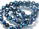 TOKO-BEADS AG997N-02 Firefly glass bead (strand) 8.5mm AG997N-02 ホタルガラスビーズ（連） 8.5mm Asian bead & African bead  Handmade,Lampeork,bead,asia,india,ethnic,parts,accessory,beads とんぼ玉,ビーズ,トンボ玉,アジア,インド,エスニック,手作り,パーツ,アクセサリー
