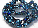 TOKO-BEADS AG997N-12 Firefly glass bead (strand) 7.5mm AG997N-12 ホタルガラスビーズ（連） 7.5mm Asian bead & African bead  Handmade,Lampeork,bead,asia,india,ethnic,parts,accessory,beads とんぼ玉,ビーズ,トンボ玉,アジア,インド,エスニック,手作り,パーツ,アクセサリー