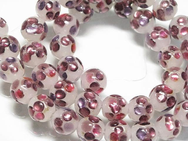 TOKO-BEADS AG997N-22 Firefly glass bead (strand) 9.5~10mm AG997N-22 ホタルガラスビーズ（連） 9.5~10mm Asian bead & African bead  Handmade,Lampeork,bead,asia,india,ethnic,parts,accessory,beads とんぼ玉,ビーズ,トンボ玉,アジア,インド,エスニック,手作り,パーツ,アクセサリー