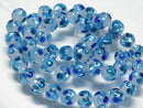 TOKO-BEADS AG997N-31 Firefly glass bead (strand) 8mm AG997N-31 ホタルガラスビーズ（連） 8mm Asian bead & African bead  Handmade,Lampeork,bead,asia,india,ethnic,parts,accessory,beads とんぼ玉,ビーズ,トンボ玉,アジア,インド,エスニック,手作り,パーツ,アクセサリー