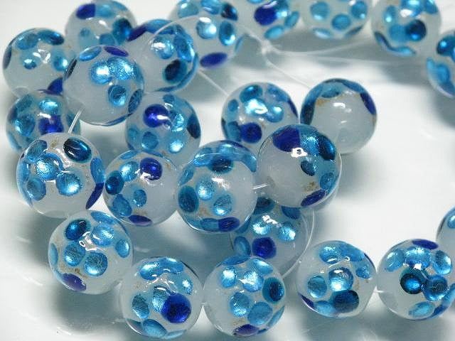 TOKO-BEADS AG997N-33 Firefly glass bead (strand) 13~13.5mm AG997N-33 ホタルガラスビーズ（連） 13~13.5mm Asian bead & African bead  Handmade,Lampeork,bead,asia,india,ethnic,parts,accessory,beads とんぼ玉,ビーズ,トンボ玉,アジア,インド,エスニック,手作り,パーツ,アクセサリー