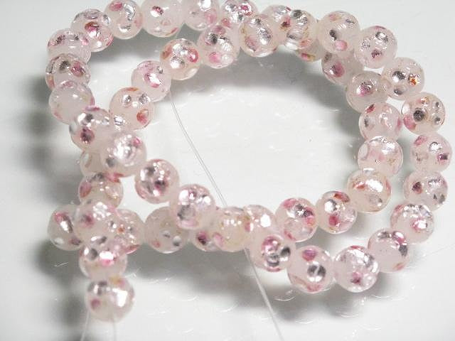 TOKO-BEADS AG997N-41 Firefly glass bead (strand) 8mm AG997N-41 ホタルガラスビーズ（連） 8mm Asian bead & African bead  Handmade,Lampeork,bead,asia,india,ethnic,parts,accessory,beads とんぼ玉,ビーズ,トンボ玉,アジア,インド,エスニック,手作り,パーツ,アクセサリー