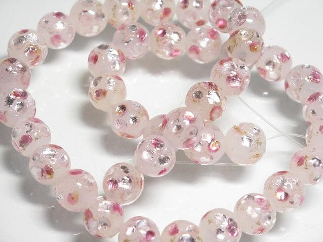 TOKO-BEADS AG997N-42 Firefly glass bead (strand) 9.5~10mm AG997N-42 ホタルガラスビーズ（連） 9.5~10mm Asian bead & African bead  Handmade,Lampeork,bead,asia,india,ethnic,parts,accessory,beads とんぼ玉,ビーズ,トンボ玉,アジア,インド,エスニック,手作り,パーツ,アクセサリー