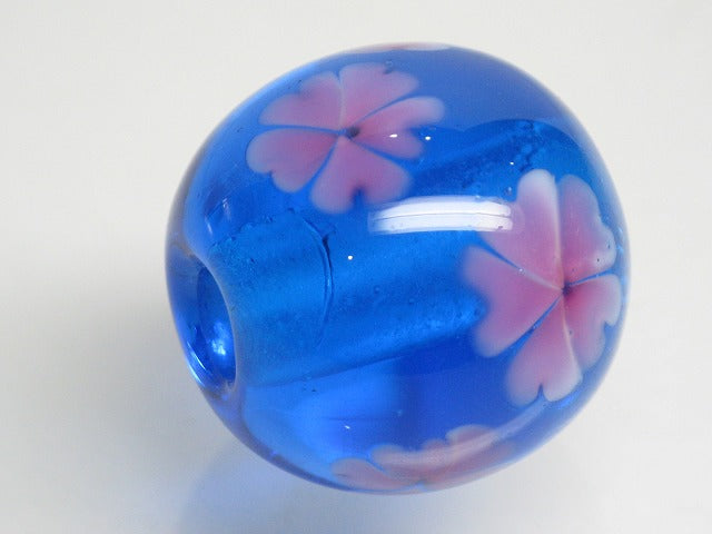 TOKO-BEADS AG998-38 Glass bead 20mm AG998-38 花柄とんぼ玉 20mm Asian bead & African bead  Handmade,Lampeork,bead,asia,india,ethnic,parts,accessory,beads とんぼ玉,ビーズ,トンボ玉,アジア,インド,エスニック,手作り,パーツ,アクセサリー