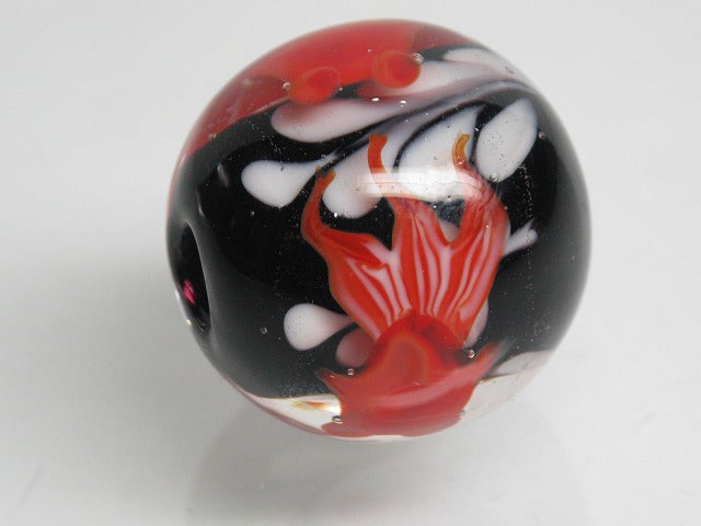 TOKO-BEADS AG998-39 Glass bead 20mm AG998-39 花柄とんぼ玉 20mm Asian bead & African bead  Handmade,Lampeork,bead,asia,india,ethnic,parts,accessory,beads とんぼ玉,ビーズ,トンボ玉,アジア,インド,エスニック,手作り,パーツ,アクセサリー