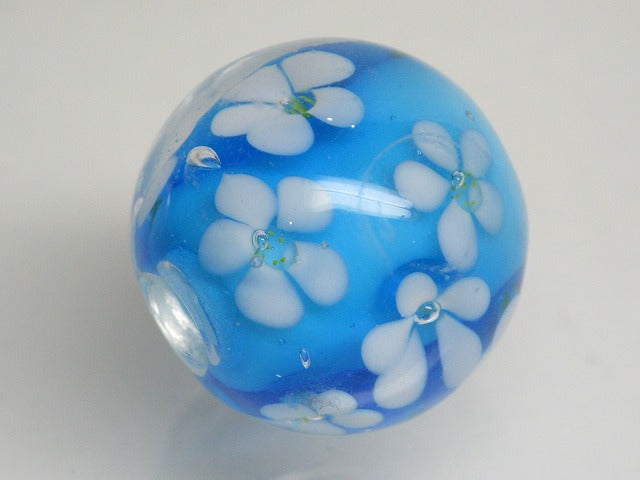 TOKO-BEADS AG998-40 Glass bead 20mm AG998-40 花柄とんぼ玉 20mm Asian bead & African bead  Handmade,Lampeork,bead,asia,india,ethnic,parts,accessory,beads とんぼ玉,ビーズ,トンボ玉,アジア,インド,エスニック,手作り,パーツ,アクセサリー
