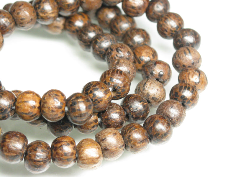 TOKO-BEADS AW176-21N Palm wood bead (strand) 7.5~8.5mm AW176-21N ココナッツビーズ（連） 7.5~8.5mm Asian bead & African bead  Handmade,Lampeork,bead,asia,india,ethnic,parts,accessory,beads とんぼ玉,ビーズ,トンボ玉,アジア,インド,エスニック,手作り,パーツ,アクセサリー
