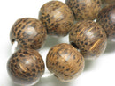 TOKO-BEADS AW176-24N Palm wood bead (strand) 14.5mm AW176-24N ココナッツビーズ（連） 14.5mm Asian bead & African bead  Handmade,Lampeork,bead,asia,india,ethnic,parts,accessory,beads とんぼ玉,ビーズ,トンボ玉,アジア,インド,エスニック,手作り,パーツ,アクセサリー