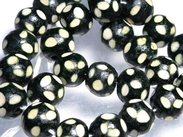 TOKO-BEADS AW177-07N Wooden bead (strand) 16mm AW177-07N ウッドビーズ（連） 16mm Asian bead & African bead  Handmade,Lampeork,bead,asia,india,ethnic,parts,accessory,beads とんぼ玉,ビーズ,トンボ玉,アジア,インド,エスニック,手作り,パーツ,アクセサリー