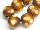 TOKO-BEADS AW177-16N Wooden bead (strand) 15~16mm AW177-16N ウッドビーズ（連） 15~16mm Asian bead & African bead  Handmade,Lampeork,bead,asia,india,ethnic,parts,accessory,beads とんぼ玉,ビーズ,トンボ玉,アジア,インド,エスニック,手作り,パーツ,アクセサリー
