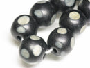TOKO-BEADS AW177-17N Wooden bead (strand) 15~16mm AW177-17N ウッドビーズ（連） 15~16mm Asian bead & African bead  Handmade,Lampeork,bead,asia,india,ethnic,parts,accessory,beads とんぼ玉,ビーズ,トンボ玉,アジア,インド,エスニック,手作り,パーツ,アクセサリー