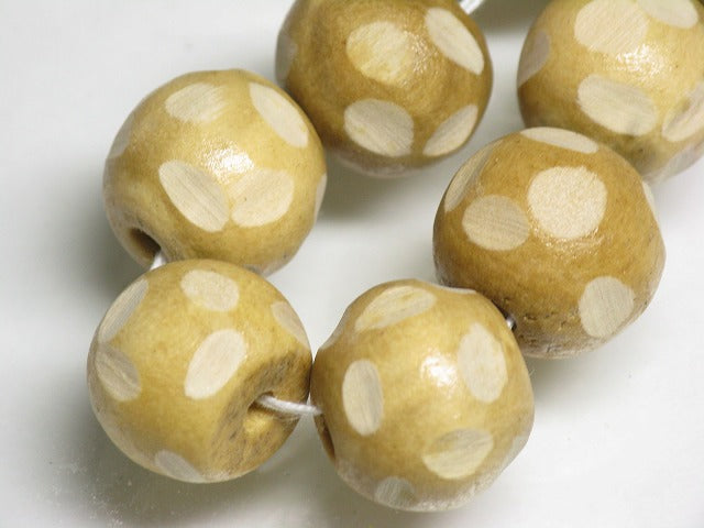 TOKO-BEADS AW177-18N Wooden bead (strand) 15~16mm AW177-18N ウッドビーズ（連） 15~16mm Asian bead & African bead  Handmade,Lampeork,bead,asia,india,ethnic,parts,accessory,beads とんぼ玉,ビーズ,トンボ玉,アジア,インド,エスニック,手作り,パーツ,アクセサリー