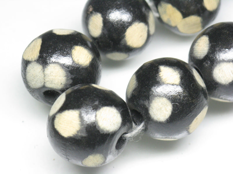 TOKO-BEADS AW187-02N Wooden bead (strand) 19~20mm AW187-02N ウッドビーズ（連） 19~20mm Asian bead & African bead  Handmade,Lampeork,bead,asia,india,ethnic,parts,accessory,beads とんぼ玉,ビーズ,トンボ玉,アジア,インド,エスニック,手作り,パーツ,アクセサリー