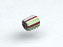 TOKO-BEADS BG015 Tube shaped glass bead with stripe 4mm BG015 チューブ型ストライプ柄とんぼ玉 4mm Asian bead & African bead  Handmade,Lampeork,bead,asia,india,ethnic,parts,accessory,beads とんぼ玉,ビーズ,トンボ玉,アジア,インド,エスニック,手作り,パーツ,アクセサリー