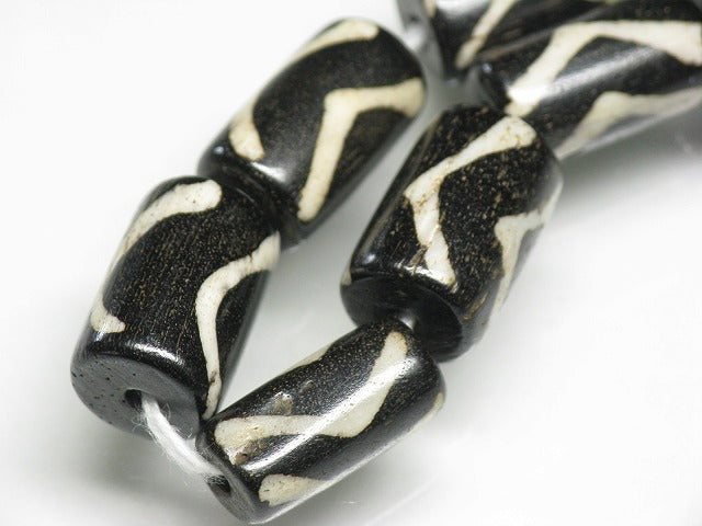 TOKO-BEADS CB065-08N Batik Bone bead (Strand) 7~9mm CB065-08N バティックボーンビーズ（連） 7~9mm Asian bead & African bead  Handmade,Lampeork,bead,asia,india,ethnic,parts,accessory,beads とんぼ玉,ビーズ,トンボ玉,アジア,インド,エスニック,手作り,パーツ,アクセサリー