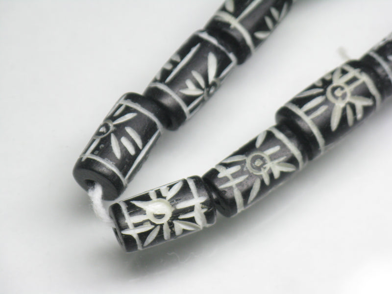 TOKO-BEADS CB066N Batik Bone bead (Strand) 6.5mm CB066N ボーンビーズ（連） 6.5mm Asian bead & African bead  Handmade,Lampeork,bead,asia,india,ethnic,parts,accessory,beads とんぼ玉,ビーズ,トンボ玉,アジア,インド,エスニック,手作り,パーツ,アクセサリー