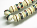 TOKO-BEADS CB201N Tibetan bone bead (strand) 10mm CB201N チベットボーンビーズ（連） 10mm Asian bead & African bead  Handmade,Lampeork,bead,asia,india,ethnic,parts,accessory,beads とんぼ玉,ビーズ,トンボ玉,アジア,インド,エスニック,手作り,パーツ,アクセサリー