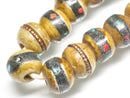TOKO-BEADS CB203N Tibetan bone bead (strand) 10mm CB203N チベットボーンビーズ（連） 10mm Asian bead & African bead  Handmade,Lampeork,bead,asia,india,ethnic,parts,accessory,beads とんぼ玉,ビーズ,トンボ玉,アジア,インド,エスニック,手作り,パーツ,アクセサリー