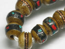 TOKO-BEADS CB204N Tibetan bone bead (strand) 9mm CB204N チベットボーンビーズ（連） 9mm Asian bead & African bead  Handmade,Lampeork,bead,asia,india,ethnic,parts,accessory,beads とんぼ玉,ビーズ,トンボ玉,アジア,インド,エスニック,手作り,パーツ,アクセサリー