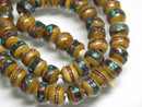 TOKO-BEADS CB204N Tibetan bone bead (strand) 9mm CB204N チベットボーンビーズ（連） 9mm Asian bead & African bead  Handmade,Lampeork,bead,asia,india,ethnic,parts,accessory,beads とんぼ玉,ビーズ,トンボ玉,アジア,インド,エスニック,手作り,パーツ,アクセサリー