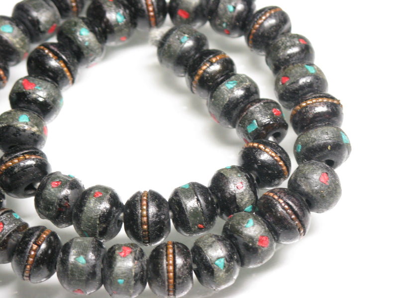 TOKO-BEADS CB205N Tibetan bone bead (strand) 10mm CB205N チベットボーンビーズ（連） 10mm Asian bead & African bead  Handmade,Lampeork,bead,asia,india,ethnic,parts,accessory,beads とんぼ玉,ビーズ,トンボ玉,アジア,インド,エスニック,手作り,パーツ,アクセサリー