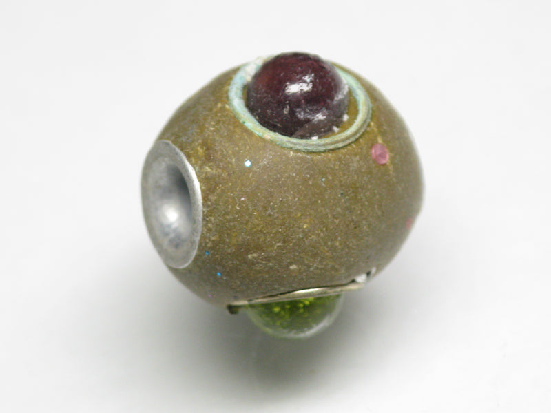 TOKO-BEADS CL306-11 Indian Ladakh bead 15mm CL306-11 ラダックビーズ 15mm Asian bead & African bead  Handmade,Lampeork,bead,asia,india,ethnic,parts,accessory,beads とんぼ玉,ビーズ,トンボ玉,アジア,インド,エスニック,手作り,パーツ,アクセサリー