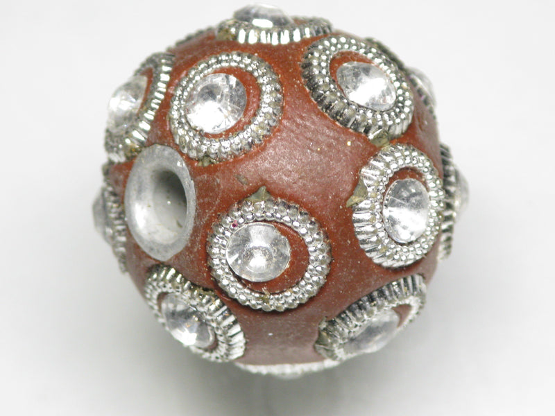TOKO-BEADS CL306-14 Indian Ladakh bead 23mm CL306-14 ラダックビーズ 23mm Asian bead & African bead  Handmade,Lampeork,bead,asia,india,ethnic,parts,accessory,beads とんぼ玉,ビーズ,トンボ玉,アジア,インド,エスニック,手作り,パーツ,アクセサリー
