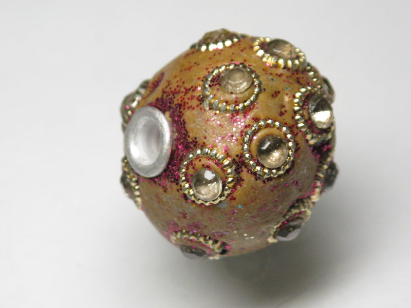 TOKO-BEADS CL306-22 Indian Ladakh bead 18mm CL306-22 ラダックビーズ 18mm Asian bead & African bead  Handmade,Lampeork,bead,asia,india,ethnic,parts,accessory,beads とんぼ玉,ビーズ,トンボ玉,アジア,インド,エスニック,手作り,パーツ,アクセサリー