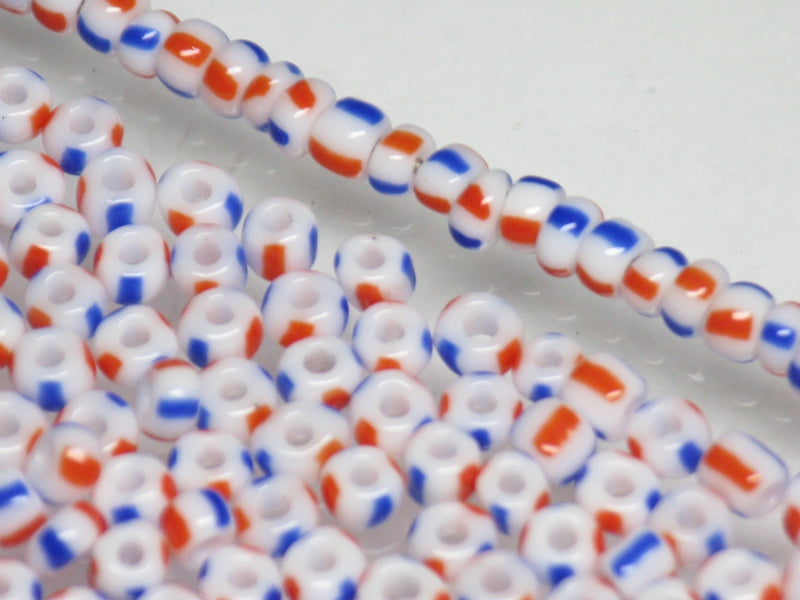 CPM992 Striped Glass Seed bead 10g (M) 2~3mm