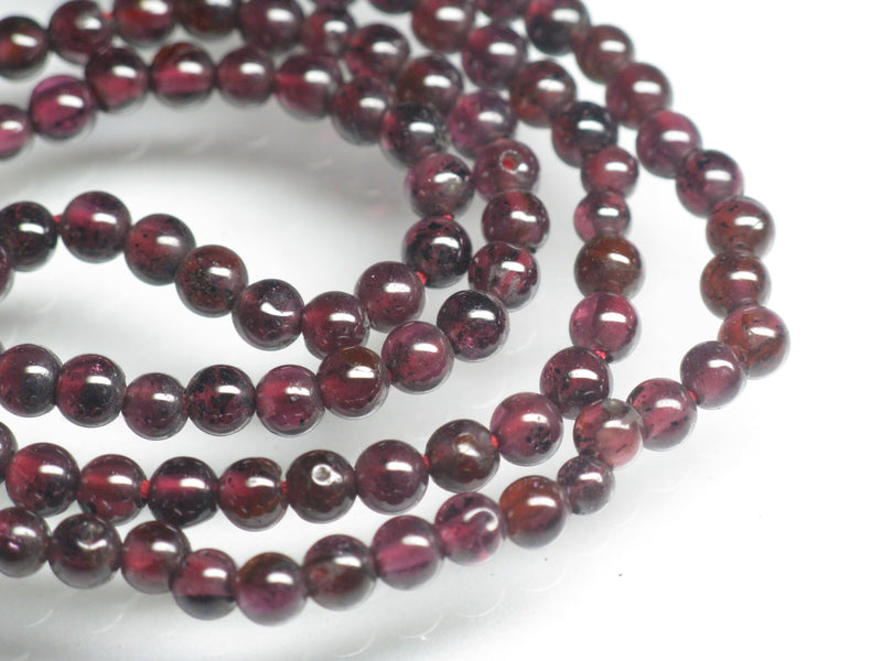 TOKO-BEADS DZ016N-06 Garnet bead (strand) 3.5mm DZ016N-06 ガーネットビーズ（連） 3.5mm Asian bead & African bead  Handmade,Lampeork,bead,asia,india,ethnic,parts,accessory,beads とんぼ玉,ビーズ,トンボ玉,アジア,インド,エスニック,手作り,パーツ,アクセサリー