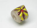 TOKO-BEADS EG103-07 African floral glass bead 12~13mm EG103-07 アフリカの花柄とんぼ玉 12~13mm Asian bead & African bead  Handmade,Lampeork,bead,asia,india,ethnic,parts,accessory,beads とんぼ玉,ビーズ,トンボ玉,アジア,インド,エスニック,手作り,パーツ,アクセサリー