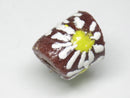 TOKO-BEADS EG103-08 African floral glass bead 13mm EG103-08 アフリカの花柄とんぼ玉 13mm Asian bead & African bead  Handmade,Lampeork,bead,asia,india,ethnic,parts,accessory,beads とんぼ玉,ビーズ,トンボ玉,アジア,インド,エスニック,手作り,パーツ,アクセサリー