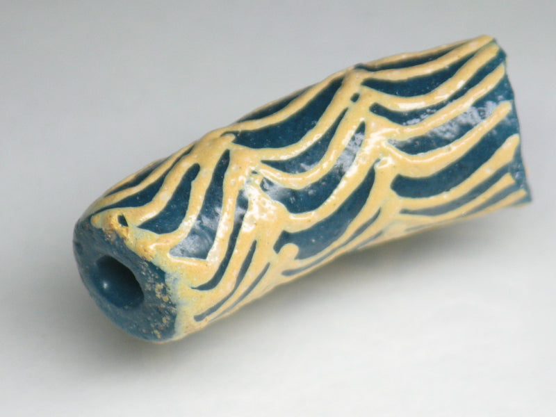 TOKO-BEADS EG105-07 African tube glass bead  10mm EG105-07 エルボー型とんぼ玉 10mm Asian bead & African bead  Handmade,Lampeork,bead,asia,india,ethnic,parts,accessory,beads とんぼ玉,ビーズ,トンボ玉,アジア,インド,エスニック,手作り,パーツ,アクセサリー