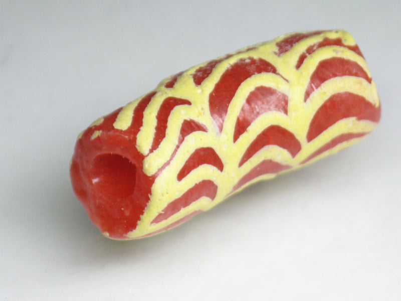 TOKO-BEADS EG105-08 African tube glass bead  10mm EG105-08 エルボー型とんぼ玉 10mm Asian bead & African bead  Handmade,Lampeork,bead,asia,india,ethnic,parts,accessory,beads とんぼ玉,ビーズ,トンボ玉,アジア,インド,エスニック,手作り,パーツ,アクセサリー