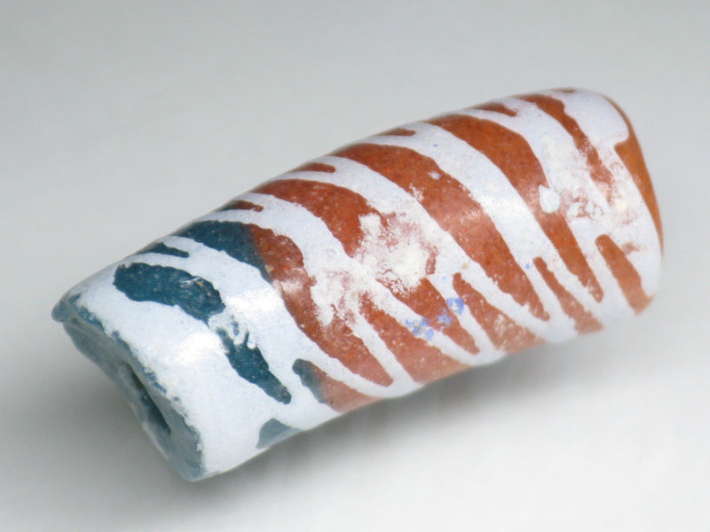 TOKO-BEADS EG105-09 African tube glass bead  11mm EG105-09 エルボー型とんぼ玉 11mm Asian bead & African bead  Handmade,Lampeork,bead,asia,india,ethnic,parts,accessory,beads とんぼ玉,ビーズ,トンボ玉,アジア,インド,エスニック,手作り,パーツ,アクセサリー
