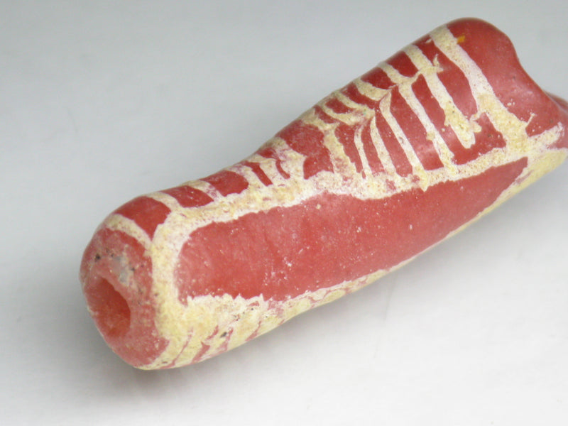 TOKO-BEADS EG105-15 African tube glass bead  11mm EG105-15 エルボー型とんぼ玉 11mm Asian bead & African bead  Handmade,Lampeork,bead,asia,india,ethnic,parts,accessory,beads とんぼ玉,ビーズ,トンボ玉,アジア,インド,エスニック,手作り,パーツ,アクセサリー