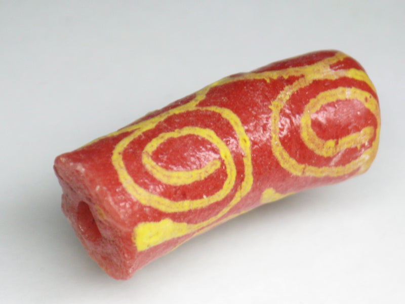 TOKO-BEADS EG105-24 African tube glass bead  11mm EG105-24 エルボー型とんぼ玉 11mm Asian bead & African bead  Handmade,Lampeork,bead,asia,india,ethnic,parts,accessory,beads とんぼ玉,ビーズ,トンボ玉,アジア,インド,エスニック,手作り,パーツ,アクセサリー