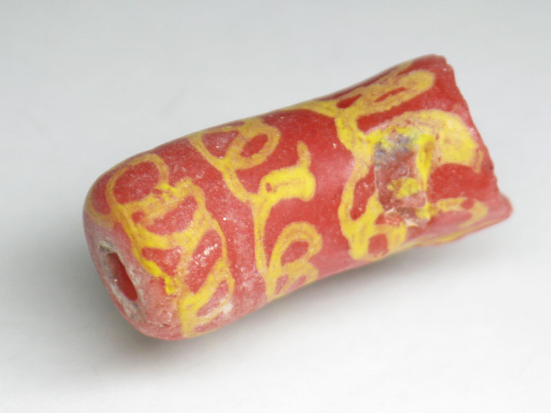 TOKO-BEADS EG105-26 African tube glass bead  10mm EG105-26 エルボー型とんぼ玉 10mm Asian bead & African bead  Handmade,Lampeork,bead,asia,india,ethnic,parts,accessory,beads とんぼ玉,ビーズ,トンボ玉,アジア,インド,エスニック,手作り,パーツ,アクセサリー