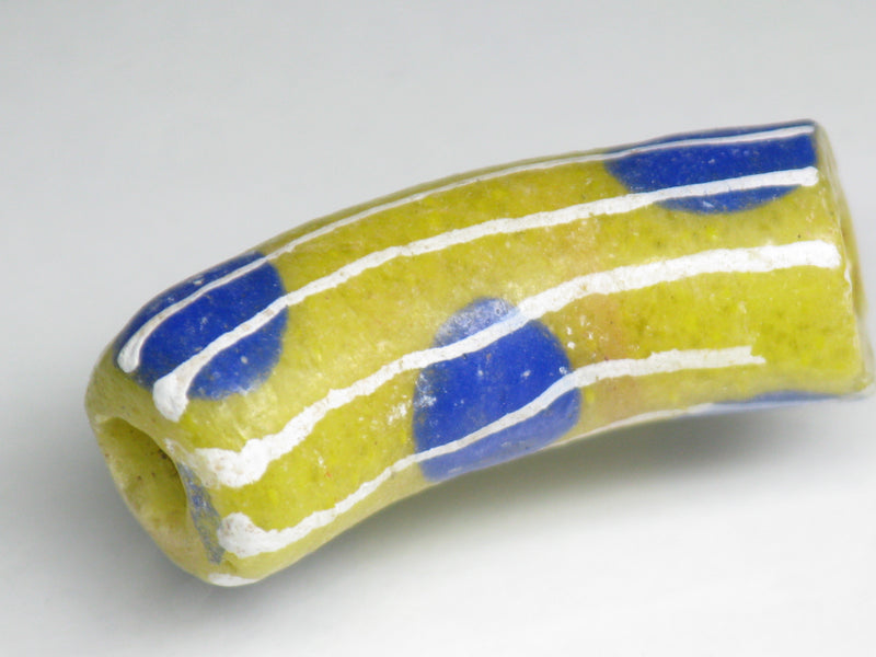 TOKO-BEADS EG105-31 African tube glass bead  11mm EG105-31 エルボー型とんぼ玉 11mm Asian bead & African bead  Handmade,Lampeork,bead,asia,india,ethnic,parts,accessory,beads とんぼ玉,ビーズ,トンボ玉,アジア,インド,エスニック,手作り,パーツ,アクセサリー