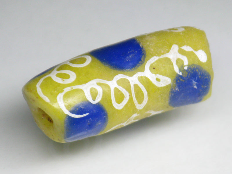 TOKO-BEADS EG105-32 African tube glass bead  11mm EG105-32 エルボー型とんぼ玉 11mm Asian bead & African bead  Handmade,Lampeork,bead,asia,india,ethnic,parts,accessory,beads とんぼ玉,ビーズ,トンボ玉,アジア,インド,エスニック,手作り,パーツ,アクセサリー