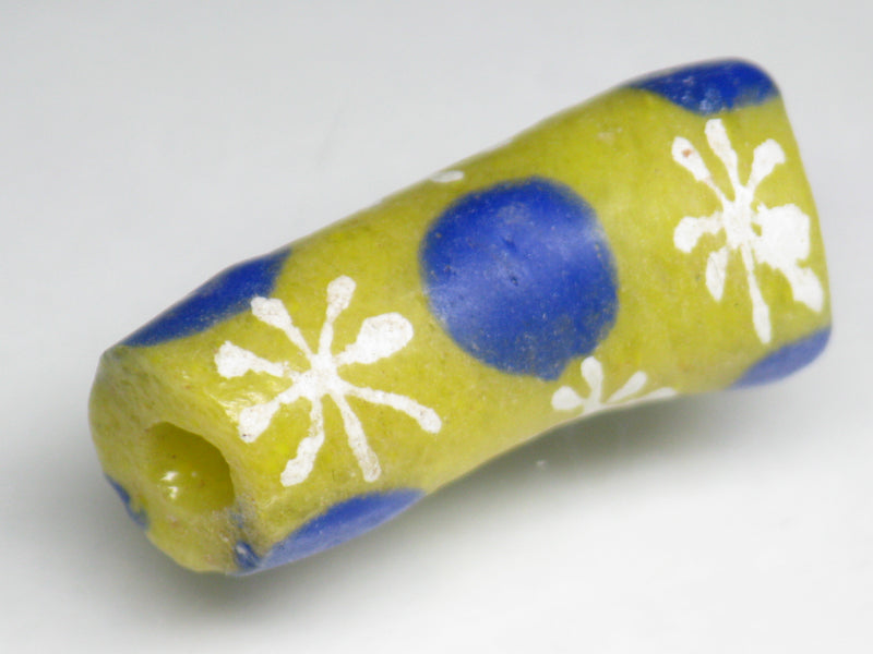 TOKO-BEADS EG105-34 African tube glass bead  11mm EG105-34 エルボー型とんぼ玉 11mm Asian bead & African bead  Handmade,Lampeork,bead,asia,india,ethnic,parts,accessory,beads とんぼ玉,ビーズ,トンボ玉,アジア,インド,エスニック,手作り,パーツ,アクセサリー