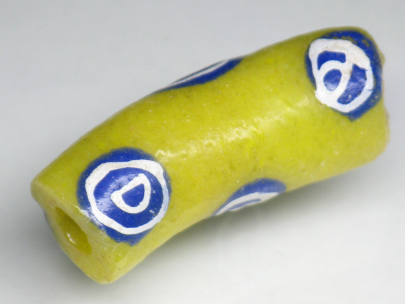 TOKO-BEADS EG105-35 African tube glass bead  11mm EG105-35 エルボー型とんぼ玉 11mm Asian bead & African bead  Handmade,Lampeork,bead,asia,india,ethnic,parts,accessory,beads とんぼ玉,ビーズ,トンボ玉,アジア,インド,エスニック,手作り,パーツ,アクセサリー