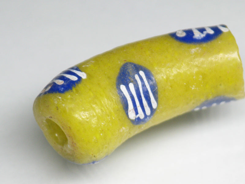 TOKO-BEADS EG105-36 African tube glass bead  11mm EG105-36 エルボー型とんぼ玉 11mm Asian bead & African bead  Handmade,Lampeork,bead,asia,india,ethnic,parts,accessory,beads とんぼ玉,ビーズ,トンボ玉,アジア,インド,エスニック,手作り,パーツ,アクセサリー