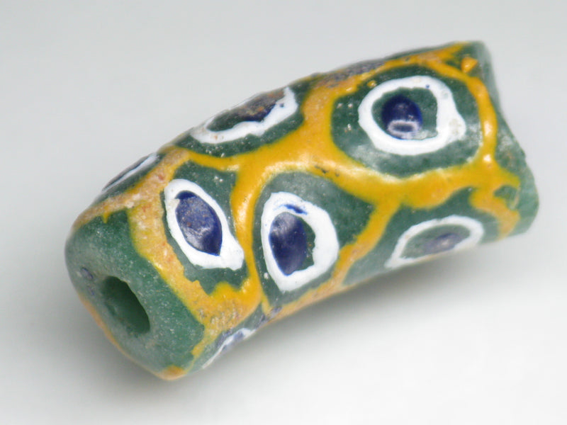 TOKO-BEADS EG105-43 African tube glass bead  12mm EG105-43 エルボー型とんぼ玉 12mm Asian bead & African bead  Handmade,Lampeork,bead,asia,india,ethnic,parts,accessory,beads とんぼ玉,ビーズ,トンボ玉,アジア,インド,エスニック,手作り,パーツ,アクセサリー