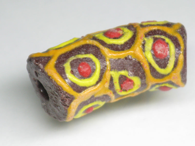 TOKO-BEADS EG105-44 African tube glass bead  12mm EG105-44 エルボー型とんぼ玉 12mm Asian bead & African bead  Handmade,Lampeork,bead,asia,india,ethnic,parts,accessory,beads とんぼ玉,ビーズ,トンボ玉,アジア,インド,エスニック,手作り,パーツ,アクセサリー