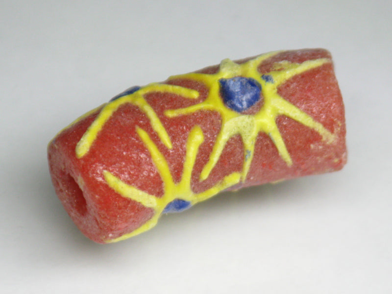 TOKO-BEADS EG105-54 African tube glass bead  12~13mm EG105-54 エルボー型とんぼ玉 12~13mm Asian bead & African bead  Handmade,Lampeork,bead,asia,india,ethnic,parts,accessory,beads とんぼ玉,ビーズ,トンボ玉,アジア,インド,エスニック,手作り,パーツ,アクセサリー