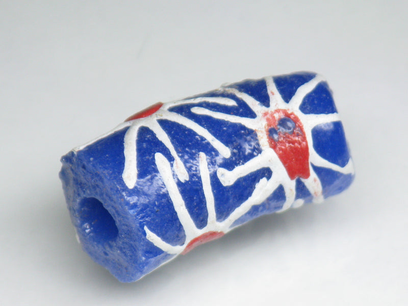 TOKO-BEADS EG105-55 African tube glass bead  11~12mm EG105-55 エルボー型とんぼ玉 11~12mm Asian bead & African bead  Handmade,Lampeork,bead,asia,india,ethnic,parts,accessory,beads とんぼ玉,ビーズ,トンボ玉,アジア,インド,エスニック,手作り,パーツ,アクセサリー