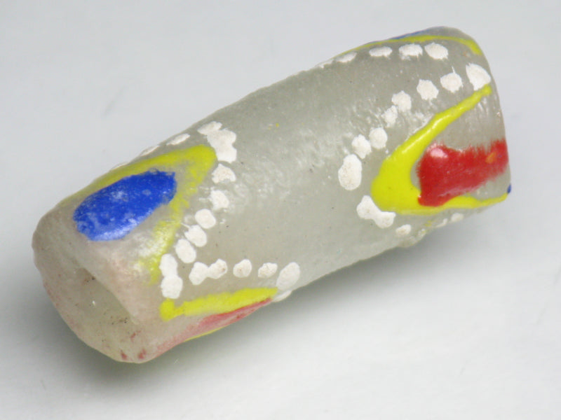 TOKO-BEADS EG105-60 African tube glass bead  16~18mm EG105-60 エルボー型とんぼ玉 16~18mm Asian bead & African bead  Handmade,Lampeork,bead,asia,india,ethnic,parts,accessory,beads とんぼ玉,ビーズ,トンボ玉,アジア,インド,エスニック,手作り,パーツ,アクセサリー
