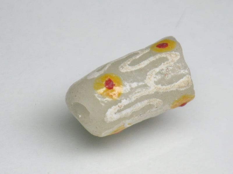 TOKO-BEADS EG105-62 African tube glass bead  14mm EG105-62 エルボー型とんぼ玉 14mm Asian bead & African bead  Handmade,Lampeork,bead,asia,india,ethnic,parts,accessory,beads とんぼ玉,ビーズ,トンボ玉,アジア,インド,エスニック,手作り,パーツ,アクセサリー